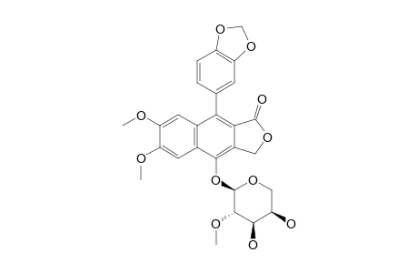 ACUTISSIMALIGNAN_A;4-O-(2-O-METHYL-ALPHA-L-ARABINOPYRANOSYL)-DIPHYLLIN