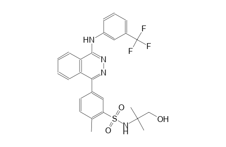 N-(2-hydroxy-1,1-dimethylethyl)-2-methyl-5-{4-[3-(trifluoromethyl)anilino]-1-phthalazinyl}benzenesulfonamide