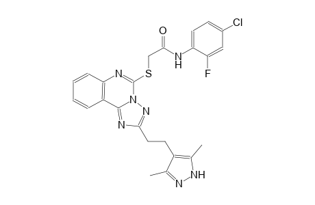 acetamide, N-(4-chloro-2-fluorophenyl)-2-[[2-[2-(3,5-dimethyl-1H-pyrazol-4-yl)ethyl][1,2,4]triazolo[1,5-c]quinazolin-5-yl]thio]-