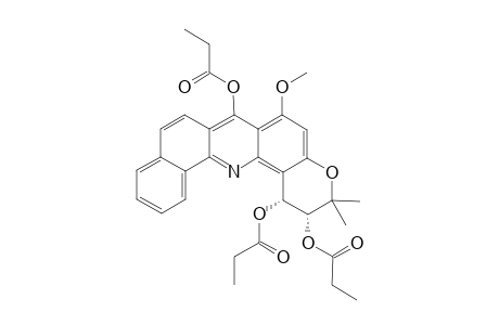 (+/-)-CIS-6-METHOXY-3,3-DIMETHYL-2,3-DIHYDRO-1H-BENZO-[C]-PYRANO-[3,2-H]-ACRIDINE-1,2,7-TRIYLE-TRIPROPIONATE