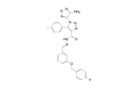 1-(4-amino-1,2,5-oxadiazol-3-yl)-N'-((E)-{3-[(4-fluorobenzyl)oxy]phenyl}methylidene)-5-(4-methylphenyl)-1H-1,2,3-triazole-4-carbohydrazide