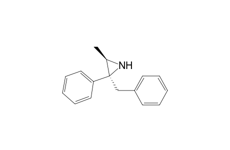 Aziridine, 3-methyl-2-phenyl-2-(phenylmethyl)-, trans-