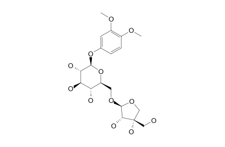 3,4-DIMETHOXYPHENOL-BETA-D-APIOFURANOSYL-(1->6)-BETA-D-GLUCOPYRANOSIDE