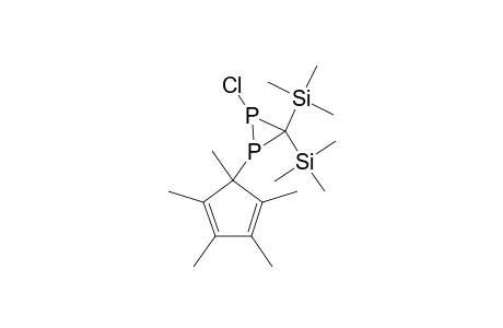 1-CHLOR-2-(PENTAMETHYLCYCLOPENTADIENYL)-3,3-BIS-(TRIMETHYLSILYL)-DIPHOSPHIRANE