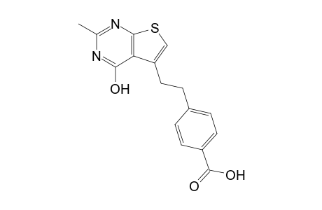 4-[2-(2-Methyl-4(3H)-hydroxythieno[2,3-d]pyrimidin-5-yl)ethyl]benzoic acid