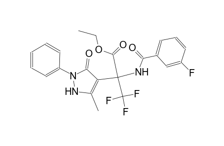 ethyl 3,3,3-trifluoro-2-[(3-fluorobenzoyl)amino]-2-(5-methyl-3-oxo-2-phenyl-2,3-dihydro-1H-pyrazol-4-yl)propanoate