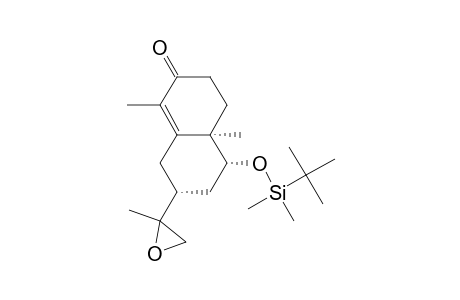 (+-)-(4a.alpha.,5.alpha.,7.alpha.)-4,4a,5,6,7,8-Hexahydro-1,4a-dimethyl-5-[[(1,1-dimethylethyl)dimethylsilyl]oxy]-7-(2-methyloxiran-2-yl)-2(3H)-naphthalenone