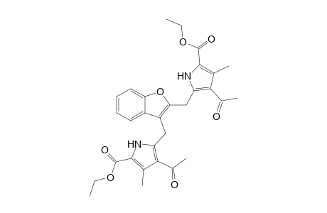 2,3-Bis(3'-acetyl-5'-ethoxycaebonyl-4'-methylpyrrole-2'-ylmethyl)benzofuran