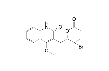 (-)-(S)-4-Methoxy-3-(2'-acetoxy-3'-bromo-3'-methylbutyl)quinolin-2(1H)-one