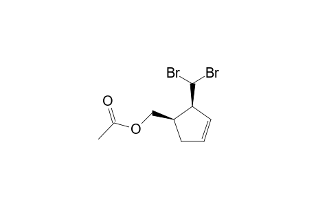3-Cyclopentene-1-methanol, 2-(dibromomethyl)-, acetate, cis-(.+-.)-