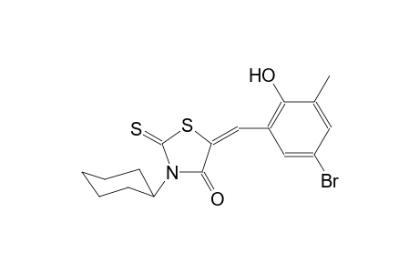 4-thiazolidinone, 5-[(5-bromo-2-hydroxy-3-methylphenyl)methylene]-3-cyclohexyl-2-thioxo-, (5E)-