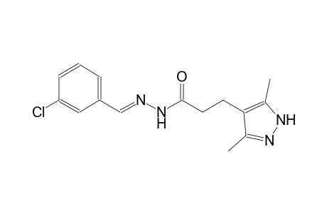 1H-pyrazole-4-propanoic acid, 3,5-dimethyl-, 2-[(E)-(3-chlorophenyl)methylidene]hydrazide