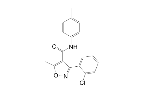 3-(2-chlorophenyl)-5-methyl-N-(4-methylphenyl)-4-isoxazolecarboxamide