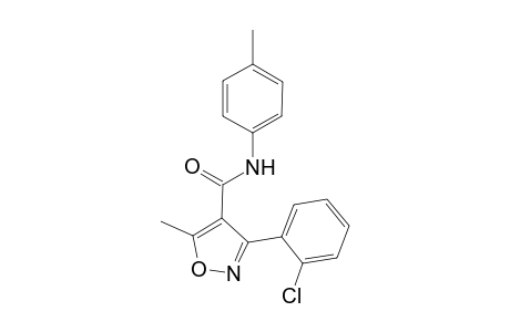 3-(2-chlorophenyl)-5-methyl-N-(4-methylphenyl)-4-isoxazolecarboxamide