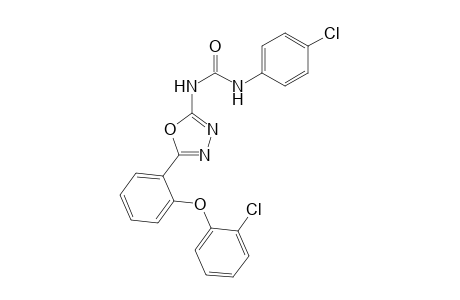 1-[5-[2-(2-chloranylphenoxy)phenyl]-1,3,4-oxadiazol-2-yl]-3-(4-chlorophenyl)urea