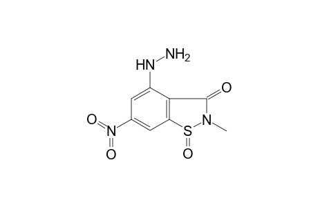 4-Diazanyl-2-methyl-6-nitro-1-oxidanylidene-1,2-benzothiazol-3-one