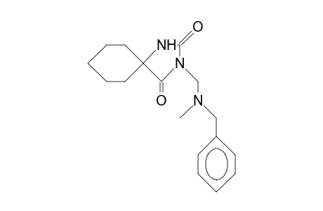 3-(N-Benzyl-N-methyl-aminomethyl)-1,3-diaza-spiro(4.5)decane-2,4-dione