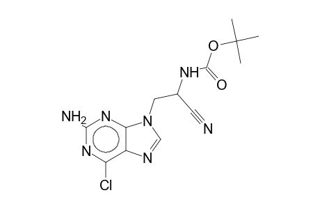 3-(6-Chloro-2-amino-9H-purin-9-yl)-2-(t-butoxycarbonylamino)propanenitrile