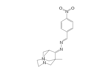 Benzaldehyde, 4-nitro-, (6-methyl-1,4-diazatricyclo[4.3.1.1(4,8)]undec-7-yliden)hydrazone