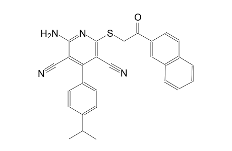 3,5-pyridinedicarbonitrile, 2-amino-4-[4-(1-methylethyl)phenyl]-6-[[2-(2-naphthalenyl)-2-oxoethyl]thio]-