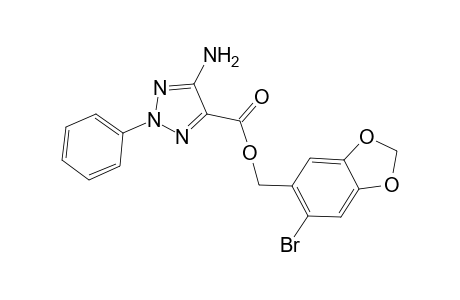 2H-1,2,3-Triazole-4-carboxylic acid, 5-amino-2-phenyl-, (6-bromo-1,3-benzodioxol-5-yl)methyl ester