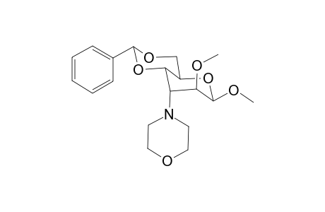 Methyl 4,6-O-(Phenylmethylene)-3-deoxy2-O-methyl-3-(4-morpholinyl).beta.,D-altro-pyranoside