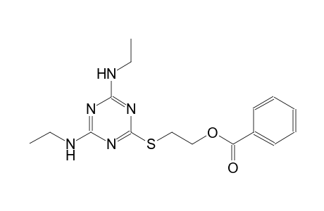ethanol, 2-[[4,6-bis(ethylamino)-1,3,5-triazin-2-yl]thio]-, benzoate (ester)