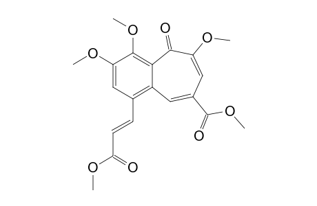 Methyl (E)-3-(3,4,6-trimethoxy-8-methoxycarbonyl-5-oxo-5H-benzocyclohepten-1-yl)-2-propenoate