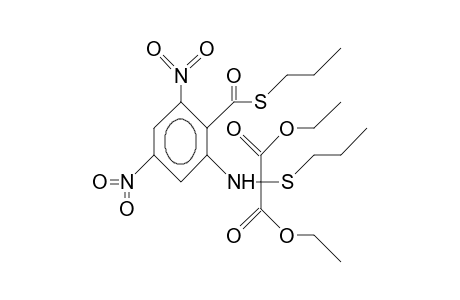 2-([Diethoxycarbonyl][propylthio]-methylamino)-4 ,6-dinitro-thiobenzoic acid, S-propyl ester