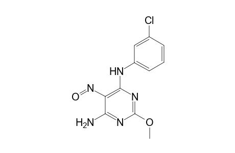 4-Amino-6-(3-chlorophenyl)amino-2-methoxy-5-nitrosopyrimidine
