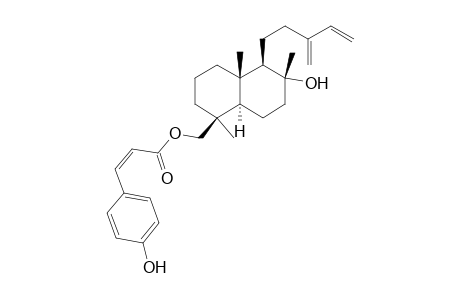 8alpha-Hydroxylabda-13(16),14-dien-19-yl (Z)-4-hydroxy-cinnamate