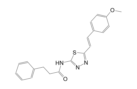 N-{5-[(E)-2-(4-methoxyphenyl)ethenyl]-1,3,4-thiadiazol-2-yl}-3-phenylpropanamide