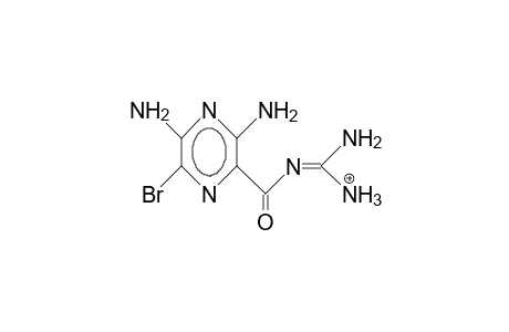 3,5-Diamino-N-(amino-ammonium-methylidenyl)-6-bromo-pyrazine-carboxamide cation