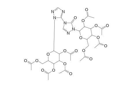 [4(5H),5'-Bi-1H-1,2,4-triazol]-5-one, 1,1'-bis(2,3,4,6-tetra-O-acetyl-.beta.-D-glucopyranosyl)-
