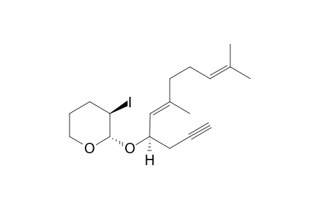 3-Iodo-2-(3,7-duimethyl-1-prop-2-ynylocta-2,6-dienyloxy)tetrapyran