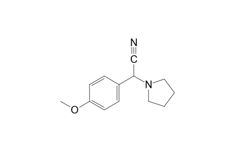 alpha-(p-methoxyphenyl)-1-pyrrolidineacetonitrile