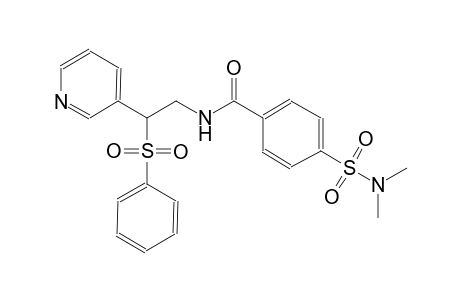 benzamide, 4-[(dimethylamino)sulfonyl]-N-[2-(phenylsulfonyl)-2-(3-pyridinyl)ethyl]-