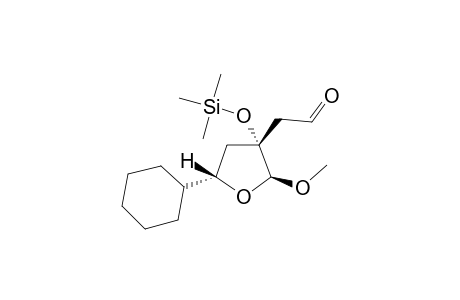 (2S*,3R*,5S*)-5-Cyclohexyl-3-formylmethyl-2-methoxy-3-[(trimethylsilyl)oxy]tetrahydrofuran