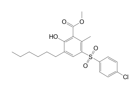 Methyl 3-(4-Chlorophenylsulfonyl)-5-hexyl-6-hydroxy-2-methylbenzoate