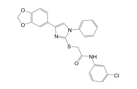 acetamide, 2-[[4-(1,3-benzodioxol-5-yl)-1-phenyl-1H-imidazol-2-yl]thio]-N-(3-chlorophenyl)-