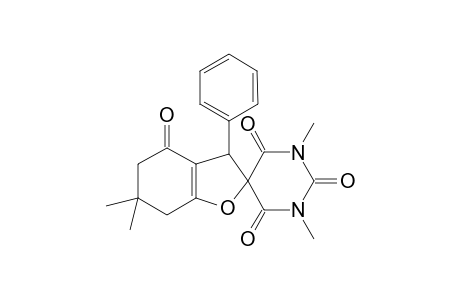 1',3',6,6-Tetramethyl-3-phenyl-3,5,6,7-tetrahydro-2'H,4H-spiro[benzofuran-2,5'-pyrimidine]-2',4,4',6'(1'H,3'H)-tetraone