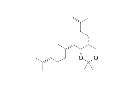 4-[(1Z)-2,6-Dimethyl-hepta-1,5-dienyl]-2,2-dimethyl-5-(3-methyl-but-3-enyl)-1,3-dioxane