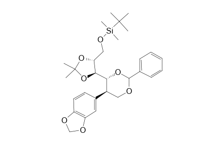 [(2-R,4-R,1''-R,2''-S,5-R)-2-PHENYL-4-(1'',2''-ISOPROPYLIDENEDIOXY-3''-TERT.-BUTYLDIMETHYLSILYLOXYPROPYL)-5-(3',4'-METHYLENEDIOXY)-PHENYL]-1,3-DIOXANE