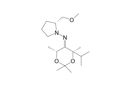 (E'Z)-N-{(4R,6R)-4-Isopropyl-2,2,4,6-tetramethyl-1,3-dioxan-5-ylidene}-N-[(2'R)-2'-methoxymethyl)tetrahydro-1'H-1'-pyrrolyl]amine