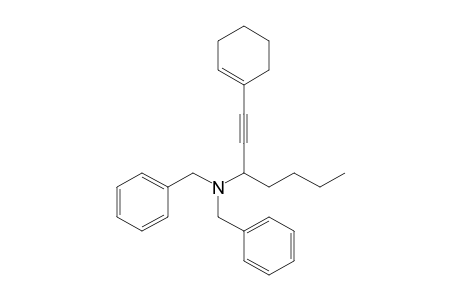 N,N-Dibenzyl-1-(1-cyclohexen-1-yl)-1-heptyn-3-amine