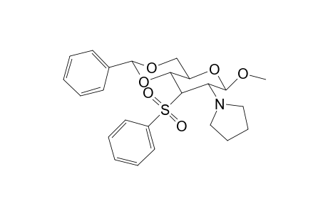 Methyl 2,3-Dideoxy-2-N-pyrrolidino-4,6-O-(phenylmethylene)-3-C-phenylsulfonyl-.beta.,D-glucopyranoside