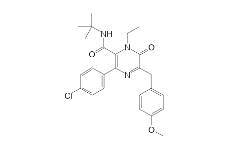 5-(4-Methoxybenzyl)-N-tert-butyl-3-(4-chlorophenyl)-1-ethyl-1,6-dihydro-6-oxopyrazine-2-carboxamide