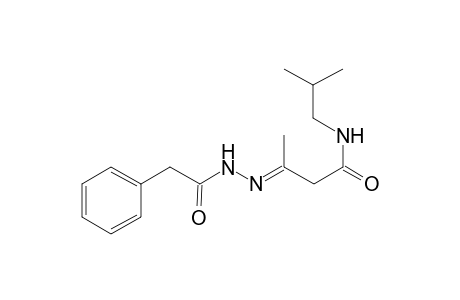 Butanamide, 3-(1-oxo-2-phenylethylhydrazono)-N-(2-methylpropyl)-