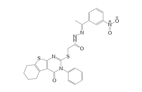 N'-[(E)-1-(3-nitrophenyl)ethylidene]-2-[(4-oxo-3-phenyl-3,4,5,6,7,8-hexahydro[1]benzothieno[2,3-d]pyrimidin-2-yl)sulfanyl]acetohydrazide