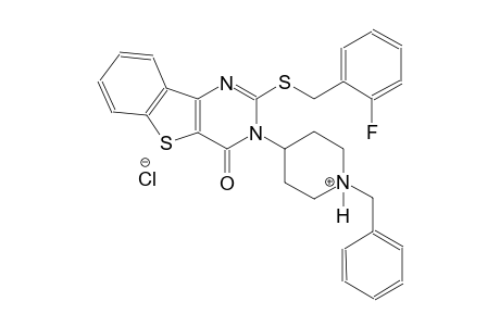 1-benzyl-4-(2-[(2-fluorobenzyl)sulfanyl]-4-oxo[1]benzothieno[3,2-d]pyrimidin-3(4H)-yl)piperidinium chloride